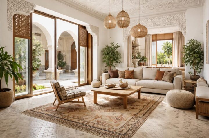 découvrez comment allier harmonieusement éléments modernes et charme traditionnel dans une maison algérienne pour un intérieur unique et authentique.