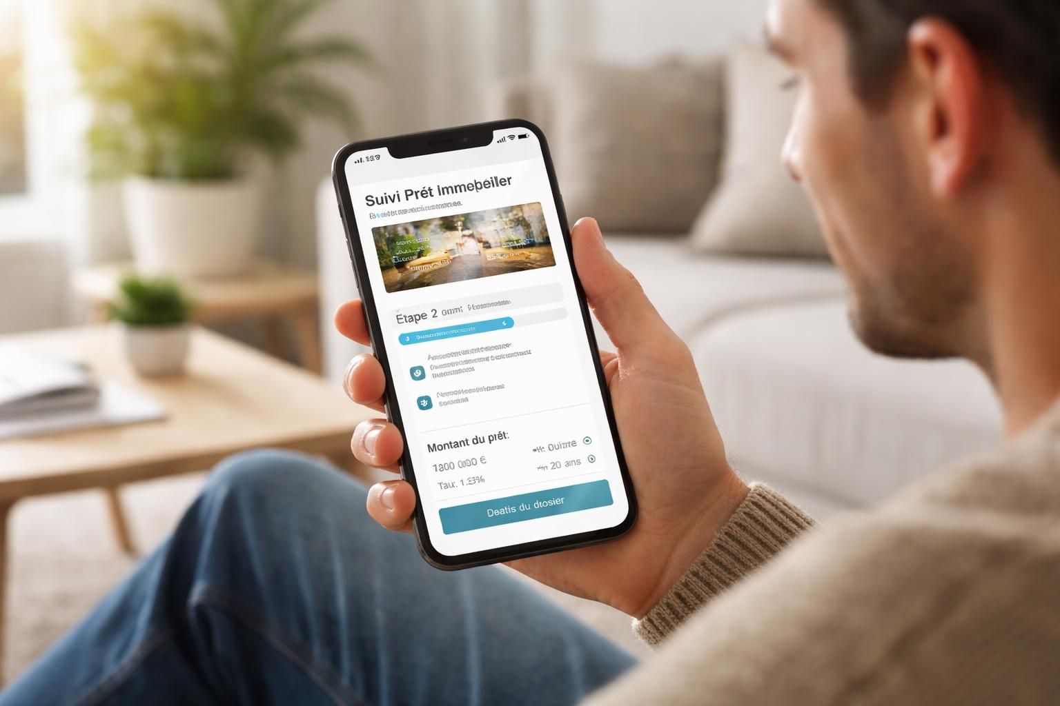 gérez facilement votre dossier de prêt immobilier grâce à notre appli courtier. suivez l'évolution de votre demande directement depuis votre mobile, où que vous soyez.
