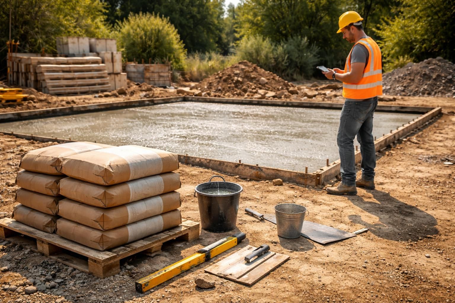 découvrez comment calculer facilement le nombre de sacs de béton prêt à l'emploi nécessaires pour réaliser votre dalle, et optimisez vos matériaux pour un chantier réussi.